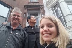 Utanför vårt boende i Brooklyn